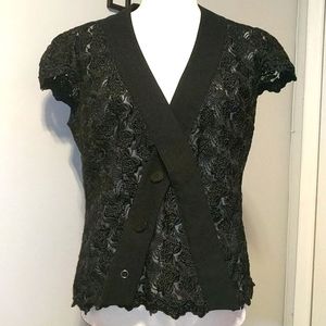 Bebe Embroidered See Through Top